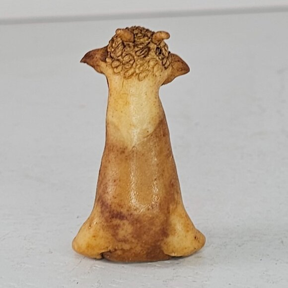 Vintage Whimsical Handmade Clay Goat Figurine Sitting - Picture 4 of 8